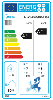 Preview: Midea R290 M Thermal Arctic Mono 8 kW Luft-/Wasser-Wärmepumpe